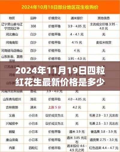 四粒紅花生最新價格觀察，2024年11月19日的探析與思考