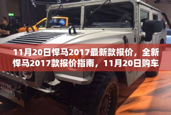 11月20日全新悍馬2017款報價指南與購車全攻略,初學者也能輕松掌握