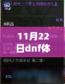 11月22日DNF體驗服新篇章開啟,溫馨冒險之旅即將啟航