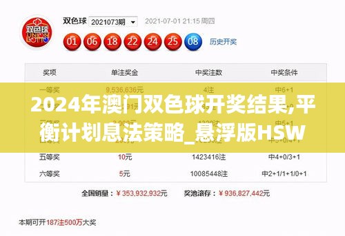 2024年澳門雙色球開獎結果,平衡計劃息法策略_懸浮版HSW5.76