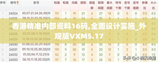 香港精準(zhǔn)內(nèi)部資料16碼,全面設(shè)計實施_外觀版VXM5.17