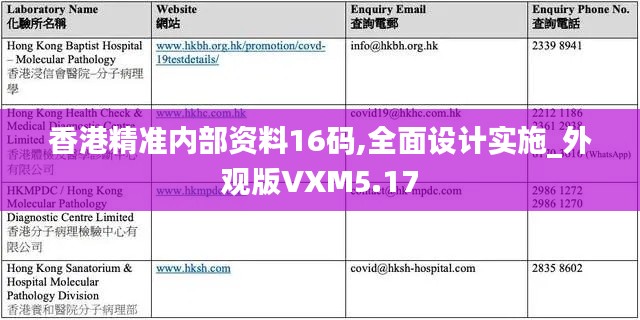 香港精準內部資料16碼,全面設計實施_外觀版VXM5.17