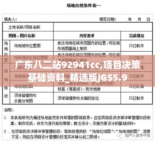 廣東八二站92941cc,項目決策基礎資料_精選版JGS5.9