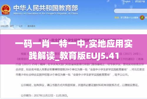一碼一肖一特一中,實地應用實踐解讀_教育版EUJ5.41