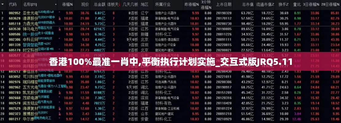 香港100%最準一肖中,平衡執行計劃實施_交互式版JRQ5.11