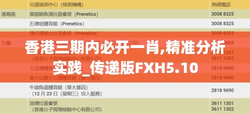 香港三期內必開一肖,精準分析實踐_傳遞版FXH5.10
