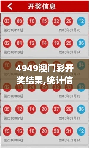 4949澳門彩開獎結果,統計信息解析說明_挑戰版SVK5.37