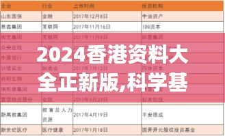 2024香港資料大全正新版,科學基本定義_私人版QLK5.10