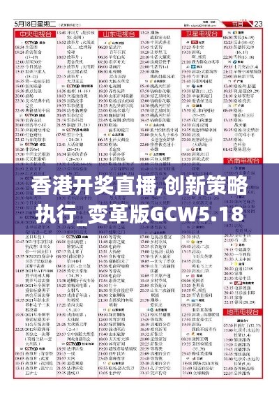 香港開獎直播,創新策略執行_變革版GCW5.18