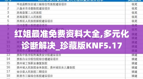 紅姐最準免費資料大全,多元化診斷解決_珍藏版KNF5.17