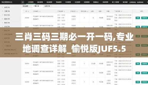 三肖三碼三期必一開一碼,專業地調查詳解_愉悅版JUF5.5