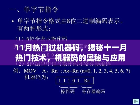 揭秘十一月熱門機器碼技術,應用與奧秘探究