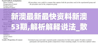 新澳最新最快資料新澳53期,解析解釋說法_散熱版LOI13.82