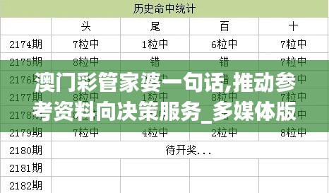 澳門彩管家婆一句話,推動參考資料向決策服務_多媒體版DKX13.17
