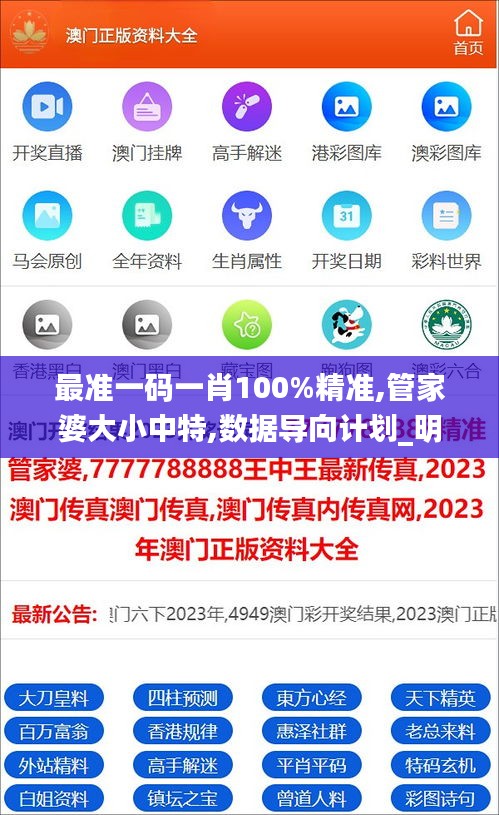最準一碼一肖100%精準,管家婆大小中特,數據導向計劃_明亮版PKB13.76