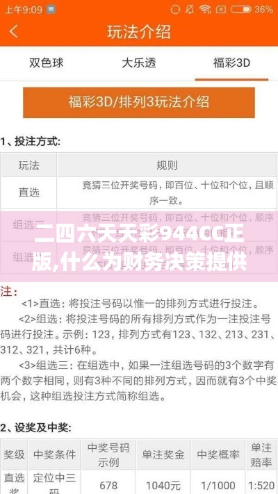 二四六天天彩944CC正版,什么為財務(wù)決策提供資料_瞬間版OBA13.63