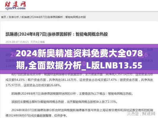 2024新奧精準資料免費大全078期,全面數據分析_L版LNB13.55