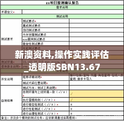 新澳資料,操作實踐評估_透明版SBN13.67