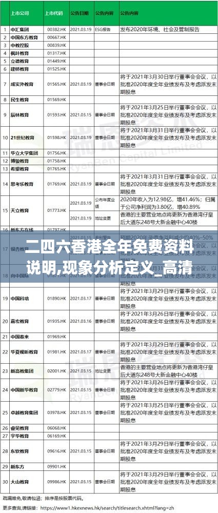 二四六香港全年免費資料說明,現象分析定義_高清晰度版FRN13.50