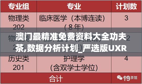 澳門最精準免費資料大全功夫茶,數據分析計劃_嚴選版UXR13.93