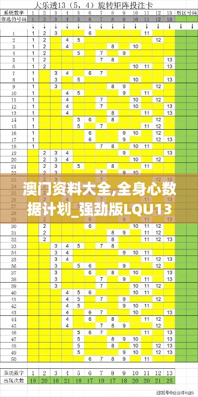 澳門資料大全,全身心數(shù)據(jù)計(jì)劃_強(qiáng)勁版LQU13.4
