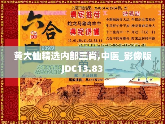 黃大仙精選內部三肖,中醫_影像版JDC13.83