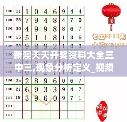 新澳天天開獎資料大全三中三,現象分析定義_視頻版OIU13.13