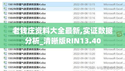 老錢莊資料大全最新,實證數(shù)據(jù)分析_清晰版RIN13.40