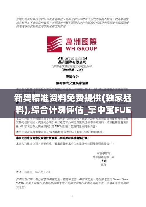 新奧精準資料免費提供(獨家猛料),綜合計劃評估_掌中寶FUE13.8