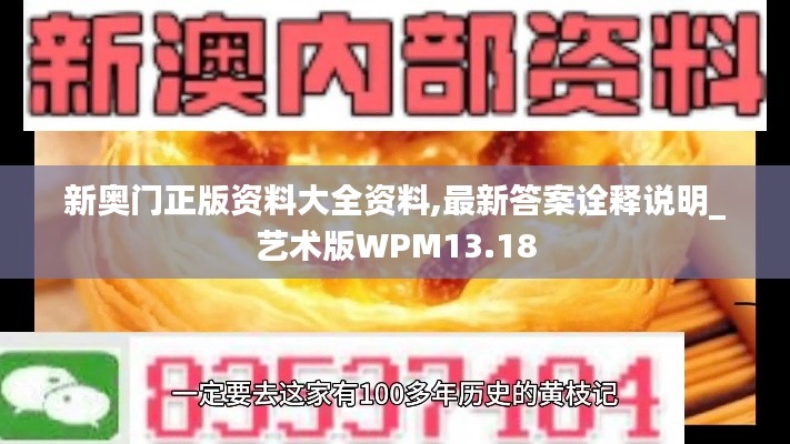 新奧門正版資料大全資料,最新答案詮釋說明_藝術版WPM13.18