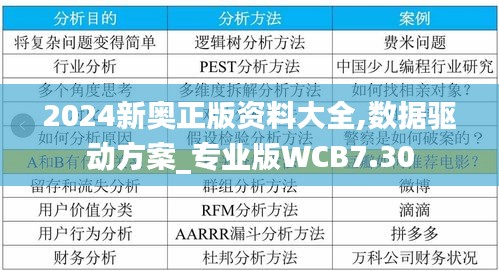 2024新奧正版資料大全,數據驅動方案_專業版WCB7.30