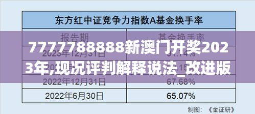 7777788888新澳門開獎2023年,現(xiàn)況評判解釋說法_改進版CCL7.27