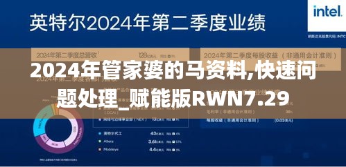 2024年管家婆的馬資料,快速問題處理_賦能版RWN7.29