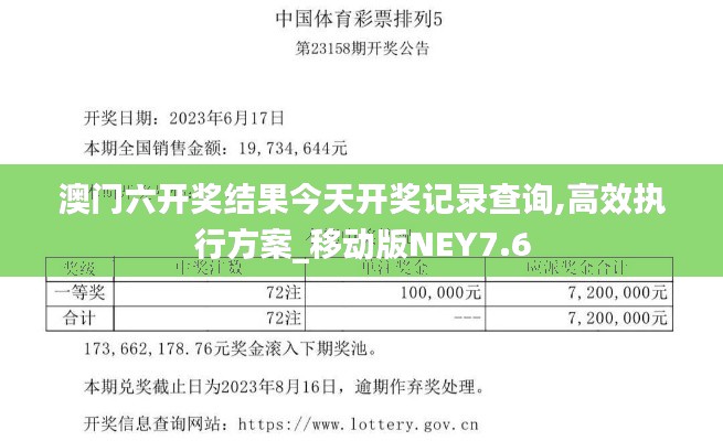 澳門六開獎結果今天開獎記錄查詢,高效執行方案_移動版NEY7.6