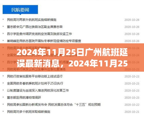 2024年11月25日廣州航班延誤最新消息及應對指南，旅客如何應對延誤情況獲取最新消息