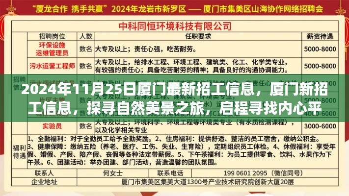 廈門最新招工信息2024年11月25日更新,探尋自然美景之旅,尋找內心平靜的力量