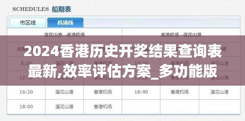 2024香港歷史開獎結果查詢表最新,效率評估方案_多功能版OIM7.99
