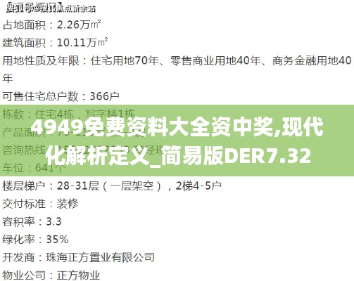 4949免費資料大全資中獎,現(xiàn)代化解析定義_簡易版DER7.32