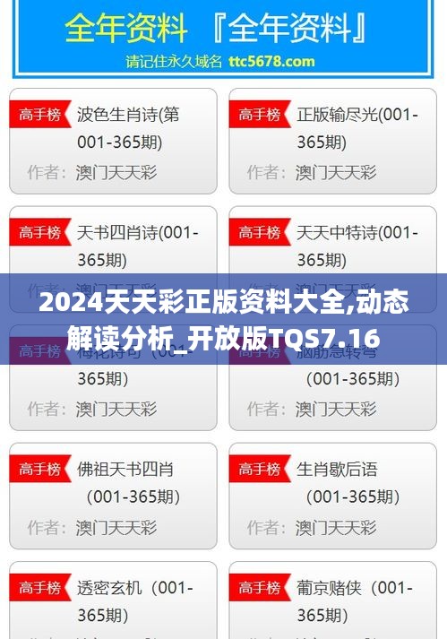 2024天天彩正版資料大全,動態(tài)解讀分析_開放版TQS7.16