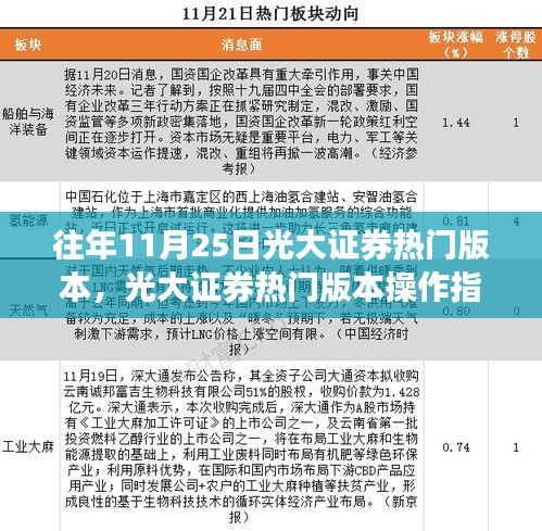 光大證券熱門版本操作指南,輕松完成投資任務(wù)(適合初學(xué)者與進階用戶)