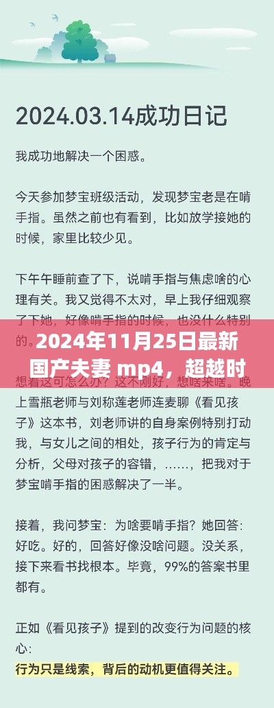 超越時空的勵志呼喚,2024年國產夫妻MP4啟示錄