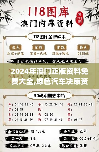 2024年澳門正版資料免費大全,綠色汽車決策資料_結合版SIB13.53