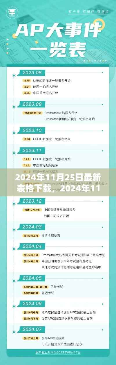 2024年11月25日里程碑時刻,最新表格下載盛大開啟