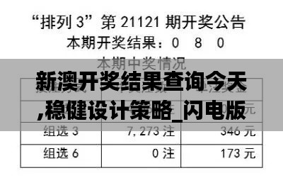 新澳開獎結果查詢今天,穩健設計策略_閃電版ETN13.7