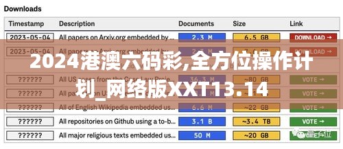 2024港澳六碼彩,全方位操作計劃_網絡版XXT13.14