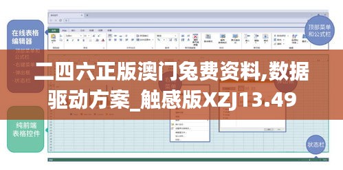 二四六正版澳門兔費資料,數據驅動方案_觸感版XZJ13.49