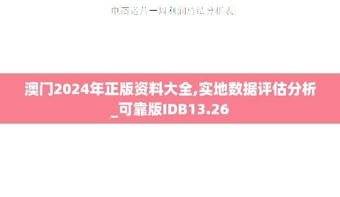 澳門2024年正版資料大全,實地數據評估分析_可靠版IDB13.26