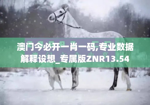 澳門今必開一肖一碼,專業數據解釋設想_專屬版ZNR13.54