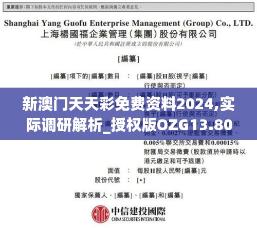 新澳門天天彩免費資料2024,實際調研解析_授權版OZG13.80