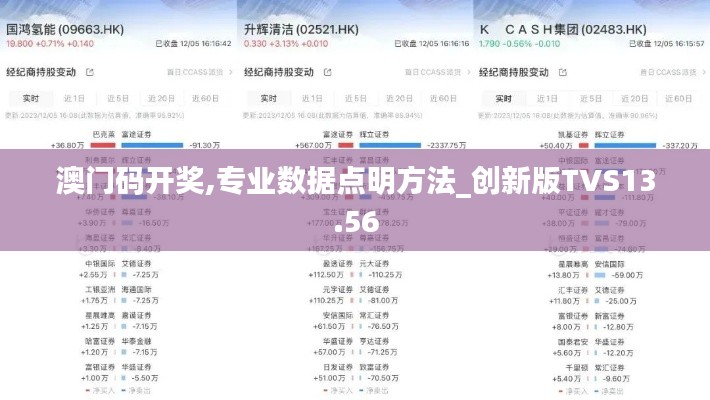 澳門碼開獎,專業數據點明方法_創新版TVS13.56